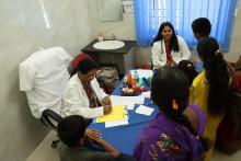 An outreach program supported by Toyota Kirloskar Motor in Karnataka, India implemented by Trinity Care Foundation Family medical office visit