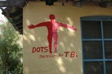 DOTS Sure cure fo TB painted on a wall